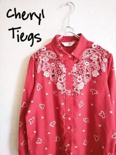 D221523 Cheryl Tiegs バンダナシャツ U.S.A.製