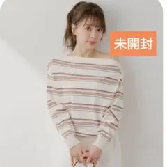 最安値！定価6380円、新品、chico、ボーダーワンショルサイズFのサムネイル