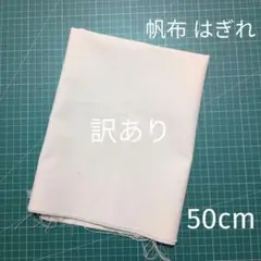 訳あり 帆布 はぎれ 生成り 50cm