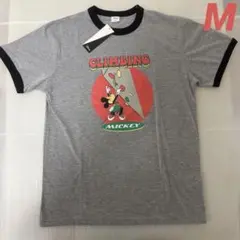 新品 ディズニー ミッキー　クライミング　MリンガーTシャツ Tシャツ　グレーのサムネイル