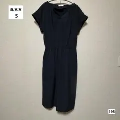 a.v.v S サッシュキーネックワンピース 紺 通勤 入学式 卒業式 イトキンのサムネイル