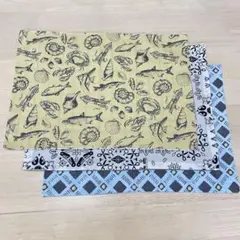 訳あり　ハンドメイドランチョンマット3枚セット25×35(最大で-2cmあり)
