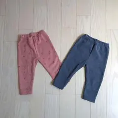 UNIQLO長ズボン 80センチ 裏起毛 2枚セットまとめ売り女の子