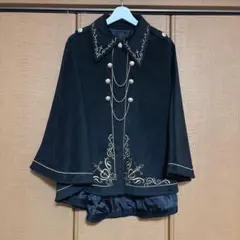 【美品】伊太利屋 GKビジュー＆裾チャーム付 ベロアタートルネック 9号 黒 美品】伊太利屋 GKビジュー＆裾チャーム付 ベロアタートルネック 9号