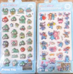 ギョドン＆スティッチ 立体シール2枚セット