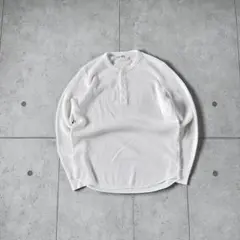 old uniqlo ヘンリーネック　サーマル　ホワイト　L y2k