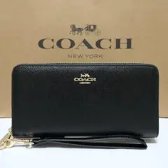土曜日迄セール価格！COACH ブラック cc489長財布アウトレット品