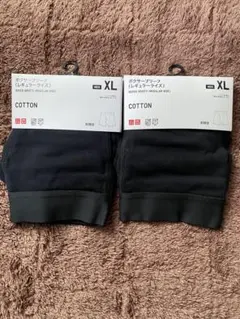 ユニクロ コットン ボクサーブリーフ レギュラーライズ 前開き XL 2点 黒のサムネイル