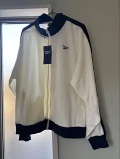 Reebok ジップアップジャケット ホワイト/ネイビー