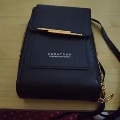 ENDAYCON スマホショルダーバッグ ブラック