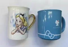 アリス・イン・ワンダーランド＆ハローキティ マグカップセット