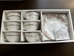 ノリタケNORITAKEボーンチャイナ花柄ティーカップ6客セットレトロ