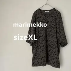 marimekkoマリメッコUnikkoウニッコ柄 Tシャツ グレー×ブラック - メルカリ