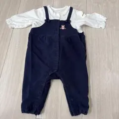 ミキハウス　ホットビスケッツ　ネイビー ロンパース