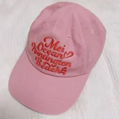 MEI OCEAN キャップ ピンク×レッド