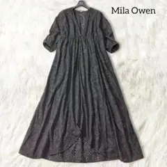 ミラオーウェン 刺繍 カットワーク カーディガン ガウン ブラック ガウン 春夏のサムネイル