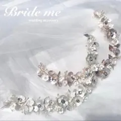 ウェディング用ヘッドドレス ピンク お花【3月末処分】