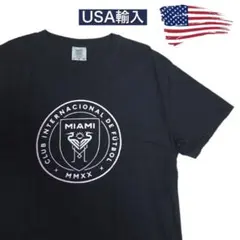 アメリカ　古着　Tシャツ　半袖　マイアミ　プリント　L 黒　輸入　フットボール