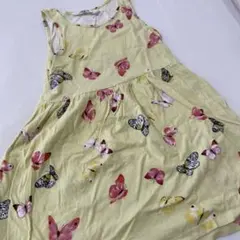 H&M 蝶プリント ノースリーブワンピース 8/10