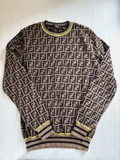 FENDI ズッカ柄 ニット セーター ブラック 46 - メルカリ