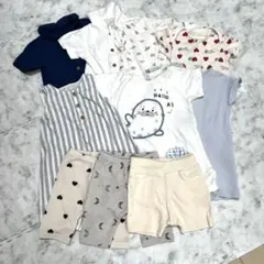 ベビー服セット 10点 まとめ売り　ユニクロ ショートオール3点有り