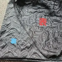 アンティーク モノグラム刺繍入り リネンクロス M B 茶 ブラウン 