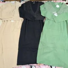 ★2／8まで限定値下げ★LOWRYSFARMフリンジベスト ２Ｐワンピ３点セット