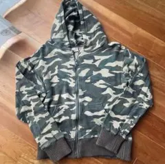 迷彩 ジップパーカー