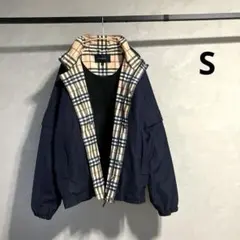 訳あり BURBERRY GOLF ブルゾン 2WAY ネイビー ノバチェック