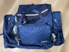 林間学校 修学旅行 Coleman ネイビー ドット柄 リュック バックパック