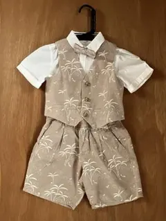 ◼️H&M ドレッシー4アイテムセット(ベージュ／パームツリー)