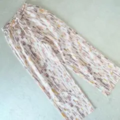 ジーユー イージーパンツ 総柄 マルチカラー S レディース ボトムス