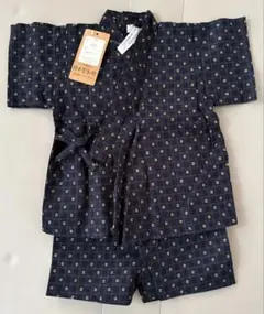 ベビー甚平 紺色　80cm