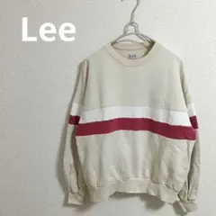 90s風 Lee リー スウェット ボーダー ライン 切替 トレーナー 古着