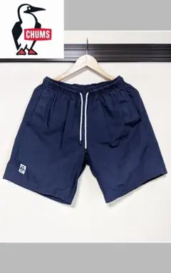 【CHUMS】ショートパンツ/ネイビー/無地/ハーフパンツ/ロゴ/美品のサムネイル