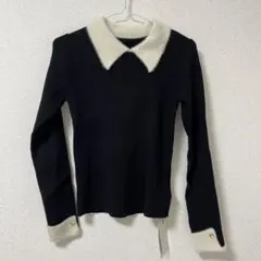 【新品】女性 レディース 秋冬 ニット 黒 長袖