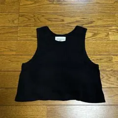 JEANASIS ジーナシス　タンクトップ　カップ付き　ブラック