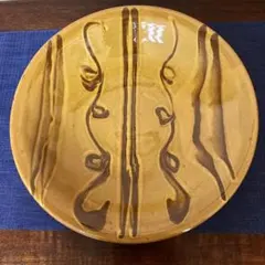【希少】布志名焼 湯町窯 スリップウェア 大皿 39cm 尺三寸 鶉紋 民藝 希少】布志名焼 湯町窯 スリップウェア 大皿 39cm 尺三寸 鶉紋 民藝