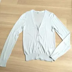 ユニクロ　ライトVネックカーディガン　水色　S