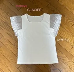 Honeys ハニーズ GLACIER 袖レーストップス Tシャツ Mサイズ白