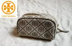 極美品 Tory Burch トリーバーチ ポーチ Tモノグラム ポーチ