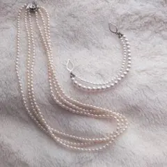 ネックレス　ブローチ　飾り　ファッション　アクセサリー　パール