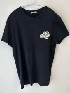 極美品］モンクレール ダブルワッペン Tシャツ ブラック サイズL