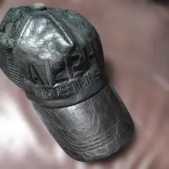 アルファインダストリーズ　キャップ　ブラック　スウェード調