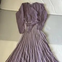 スウィートマミー　パープル ストライプ ラップドレス