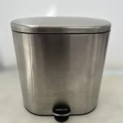 IKEA ゴミ箱　ステンレススチール 楕円形 ペダル式ごみ箱　シルバーゴミ箱