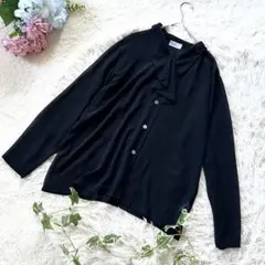 【K.T. KIYOKO TAKASE】長袖ブラウス 黒 透け感 上品　シアーのサムネイル