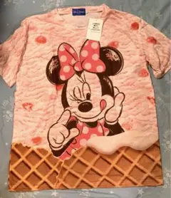 ミニーマウス ストロベリーアイスクリームTシャツ Lサイズ