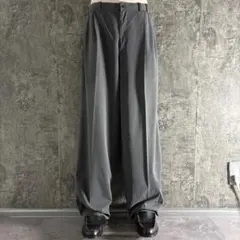 PAPAS all silk 2tuck wide slacks grayのサムネイル