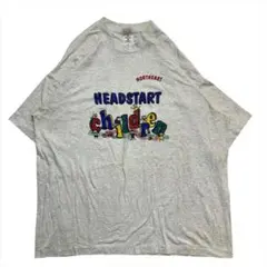 90s フルーツオブザルーム 企業Tシャツ XXL グレー 3XL相当 ゆるだぼ